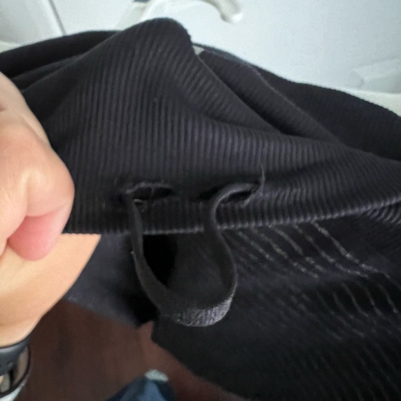 Athleta Shimmer Stripe leggings black silver metallic tights full length xl - Picture 10 of 11